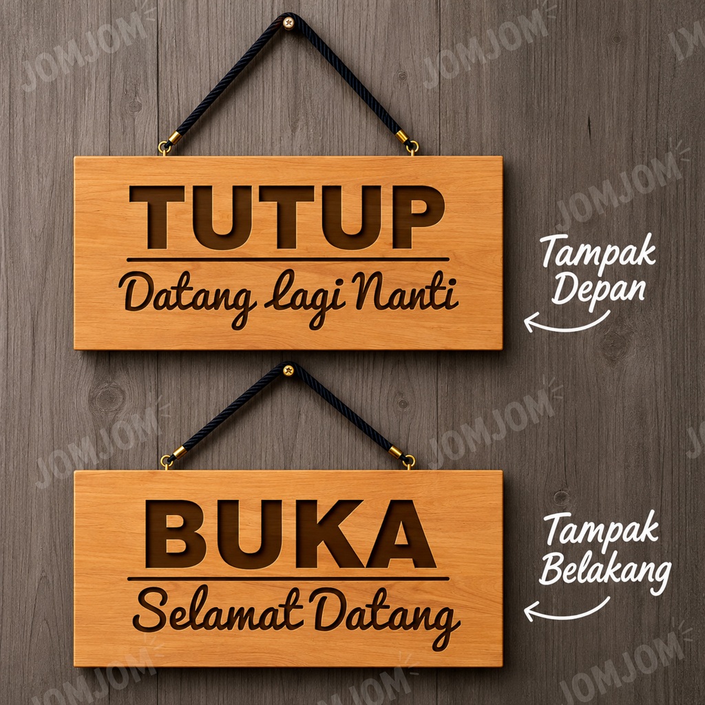 [PAPAN SIGN OPEN CLOSE/BUKA TUTUP TOKO] 30x15CM HIASAN DINDING GANTUNG WALL DECOR PAJANGAN POSTER DEKORASI KAMAR RUMAH TOKO KAMAR