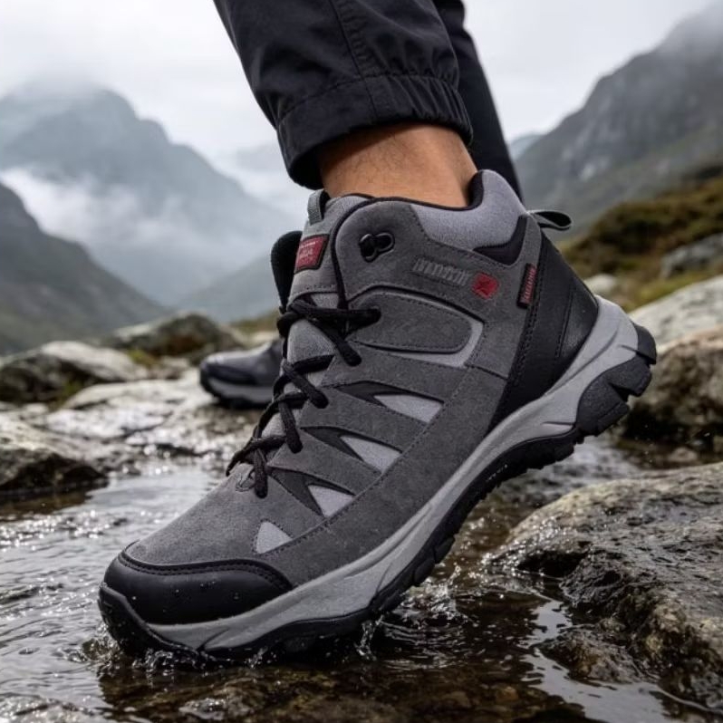 Sepatu Hiking Gunung Pria Anti Air Sol Vibram Size 39-45 Outdoor Trekking