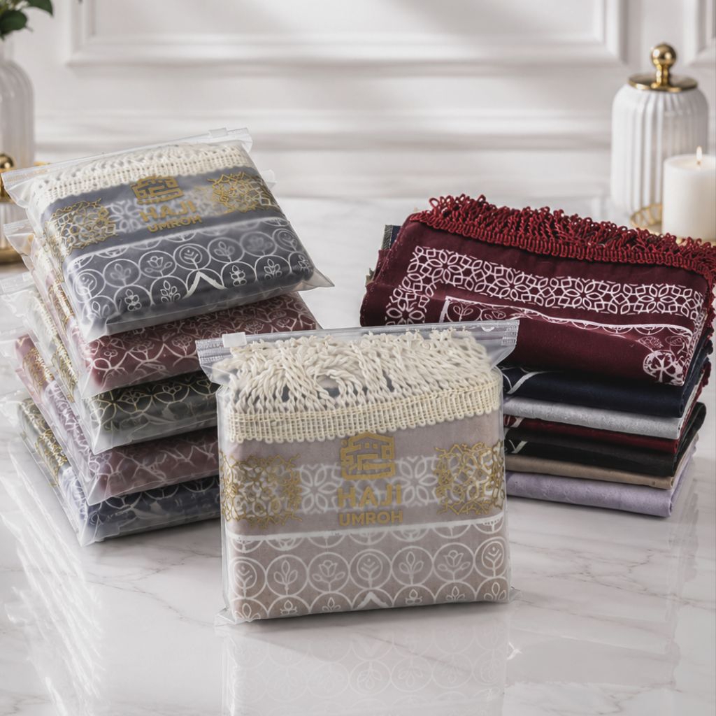 Sajadah Suede Paket Souvenir hajj umroh UK 35×60cm