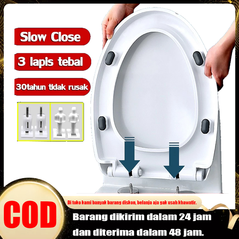 Penutup Toilet CHENGJIA Tipe V - Desain Ergonomis, Pemasangan Mudah, Material PP Berkualitas