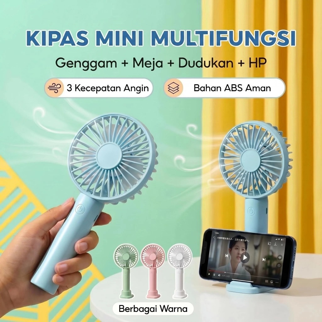 Kipas Angin Portabel - Portable Mini Fan USB Charge Kipas Angin tangan Kipas tangan Turbo Mini Fan Kipas Angin Genggam