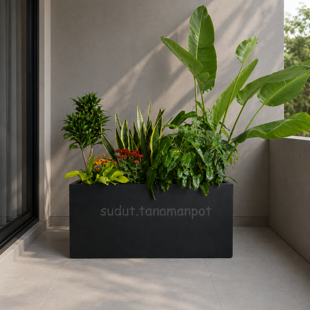 Jual Pot Tanaman Panjang Bahan Semen Planter Box Large PxLxT ...
