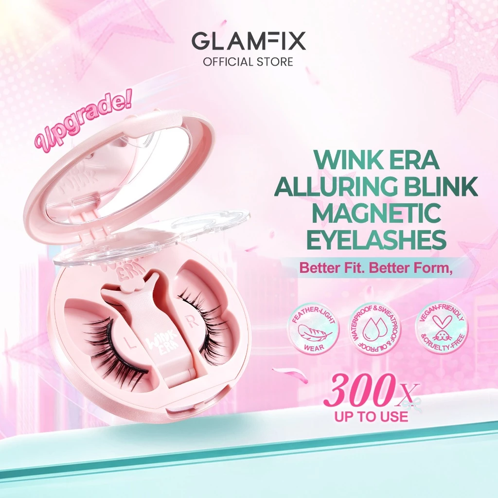 GLAMFIX Wink Era Alluring Blink Magnetic Eyelashes Bulu Mata Palsu Magnetic Eyelash Extension Tanpa Lem Langsung Tempel - Astarani Glow ビューティーケア