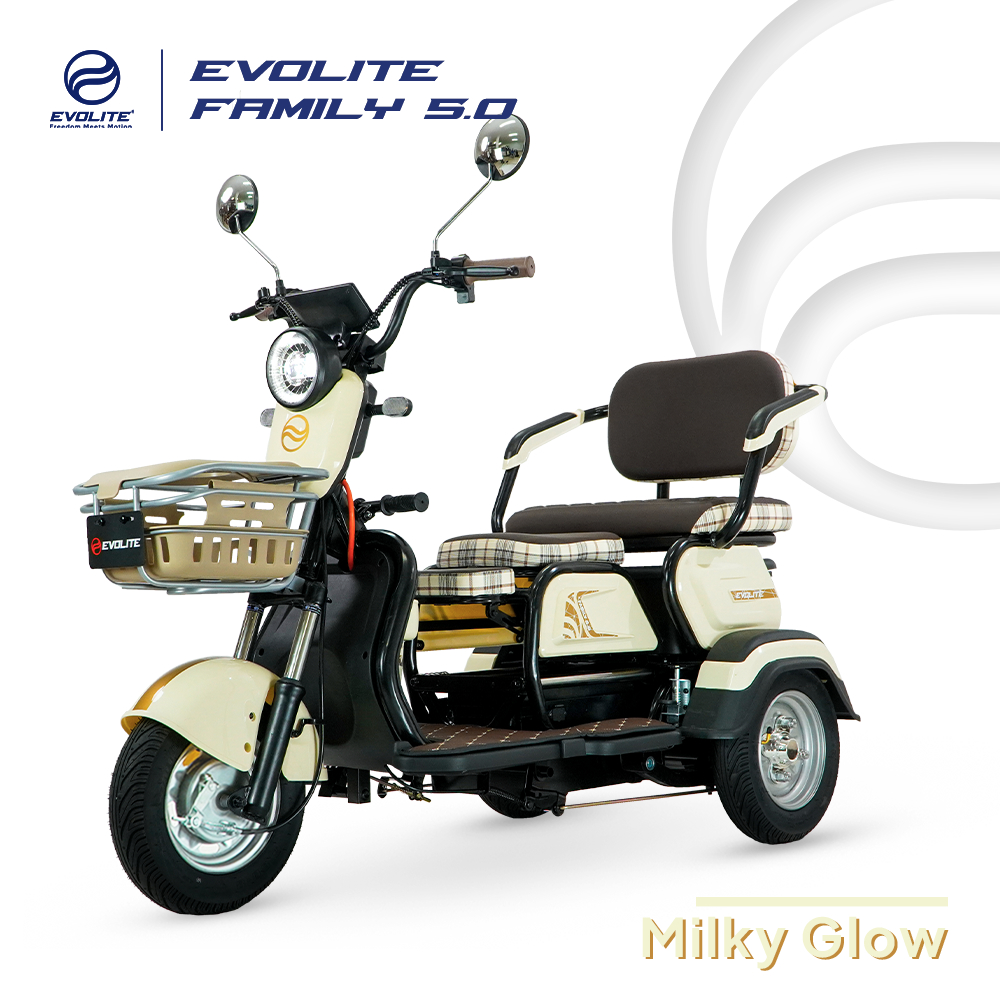 Sepeda Listrik Roda 3 Premium Evolite Family 5.0 - Bergaransi Resmi & SNI