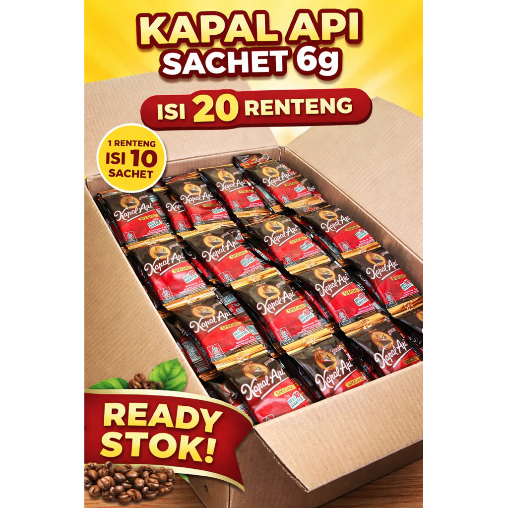 Jual KAPAL API MINI renteng 6 gram 1 renceng ( isi 10pc )[tanpa gula ...