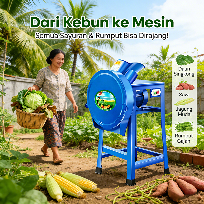 Jual REAIM Mesin Chopper Pencacah Rumput 300W Dinamo Mesin Cacah Pakan ...