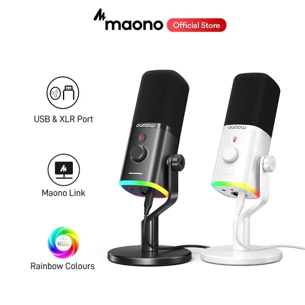 Jual Maono PD100X RGB Dynamic Gaming Microphone USB/XLR Dual Mode ...