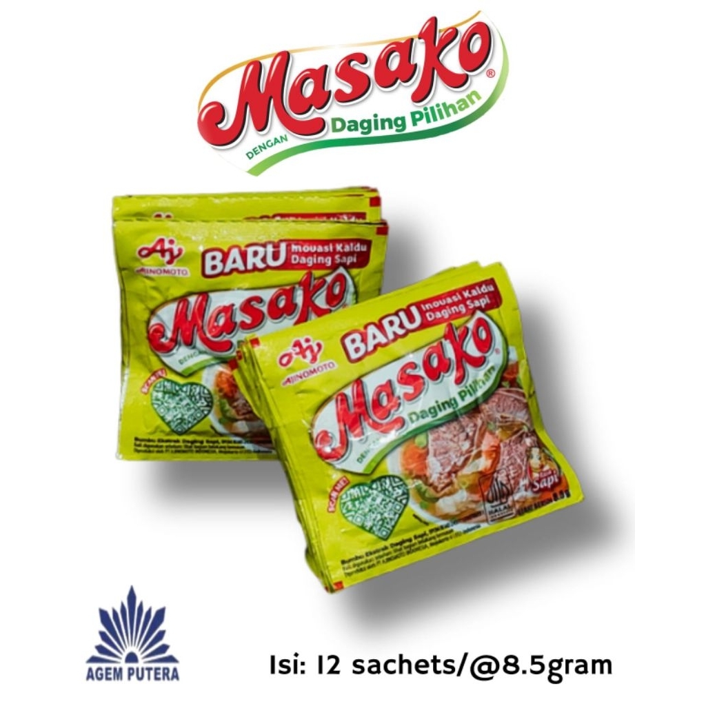 Jual Masako Penyedap Rasa Sapi dan Ayam 1 Renteng isi 12pcs | Shopee ...