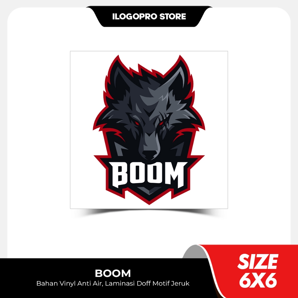 Jual BOOM - Sticker Game Esport Bahan Vinyl Premium Anti Air | Shopee ...