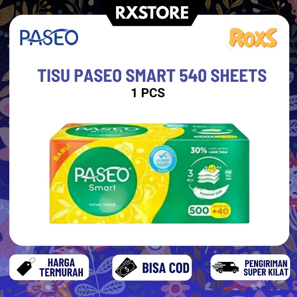 Jual [RX] Tisu Paseo Smart 540 Helai 3 Ply Facial Tissue Tisu Promo ...