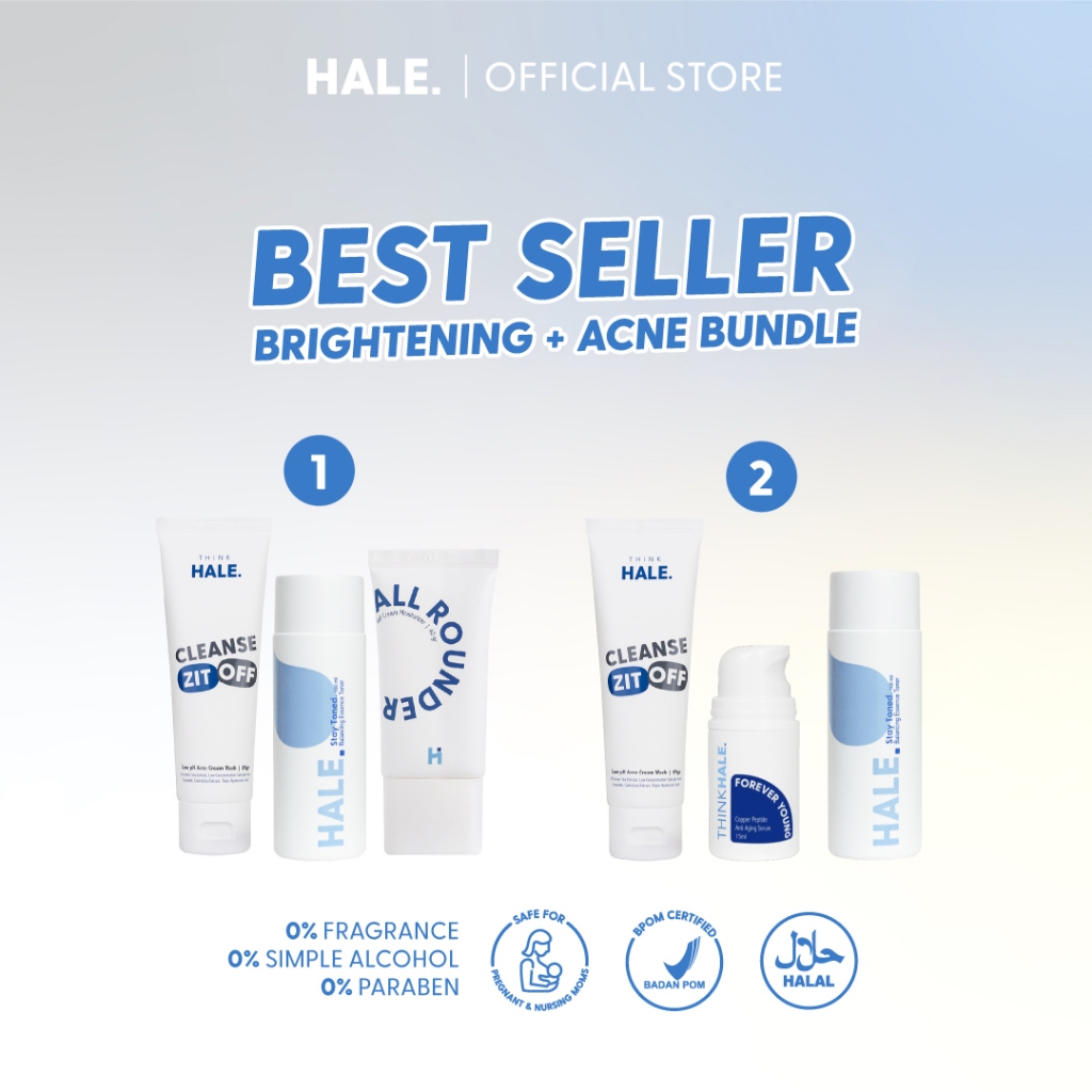 Jual THINK HALE Acne Brightening Skincare Set – Paket Routine Jerawat ...