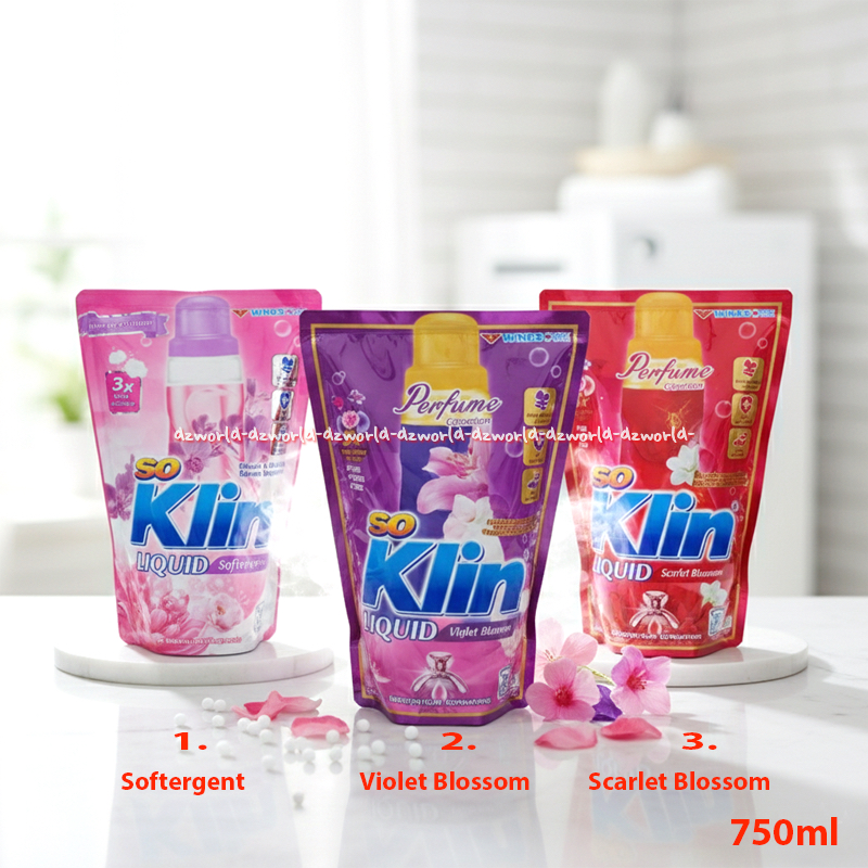 Jual So klin Liquid 750ml Softergent Violet Blossom Scarlet Detergen ...