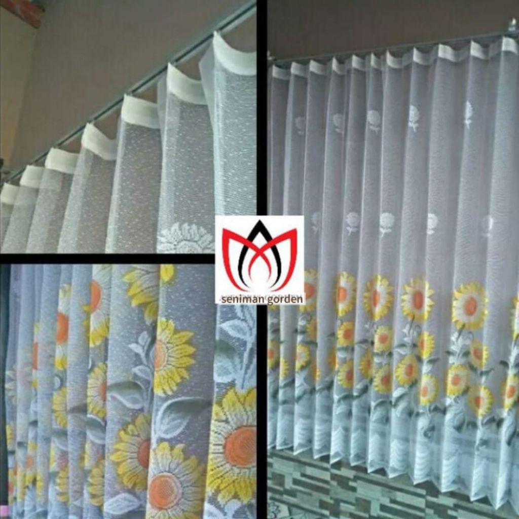 Vitrase Gorden Motif Transparan Tirai Jendela Minimalis Puring Dalaman Hordeng