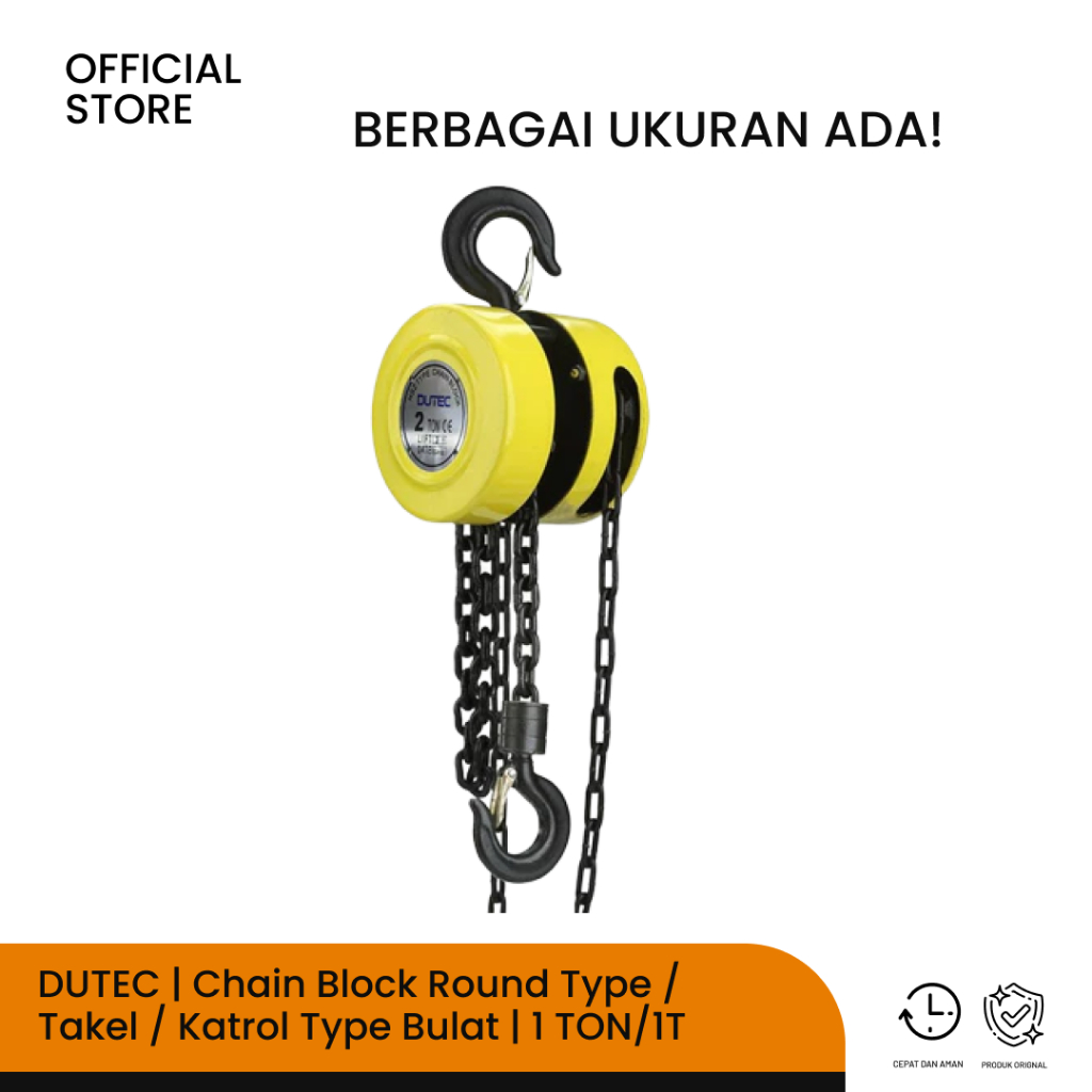 Jual Chain Block Round Type / Takel / Katrol Type Bulat 1 TON / 1T ...