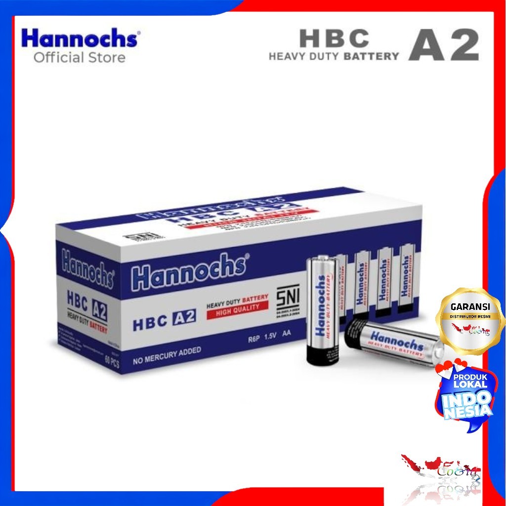 Baterai A2 / A3 HANNOCHS Berkualitas Batery Batrai Batere batre A2 AA / A3 AAA HANNOCHS