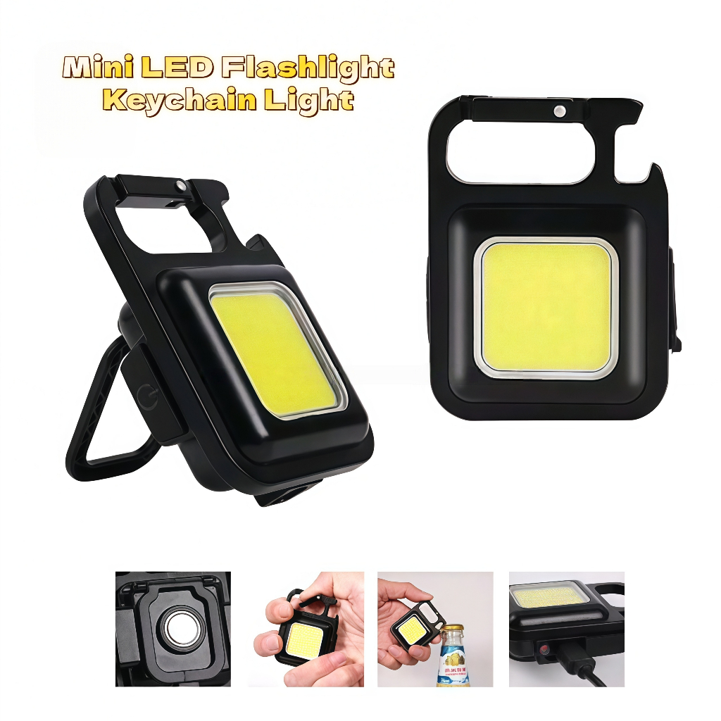 Jual Senter Mini LED Gantungan Kunci Senter USB Isi Ulang Senter Luar ...