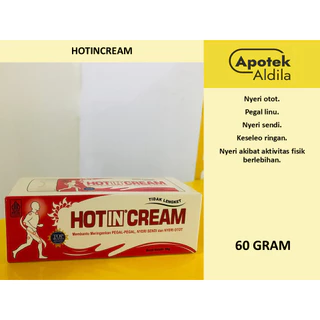 HOTIN CREAM TUBE 60 GR UNTUK NYERI OTOT, NYERI SENDI, DAN PEGAL LINU
