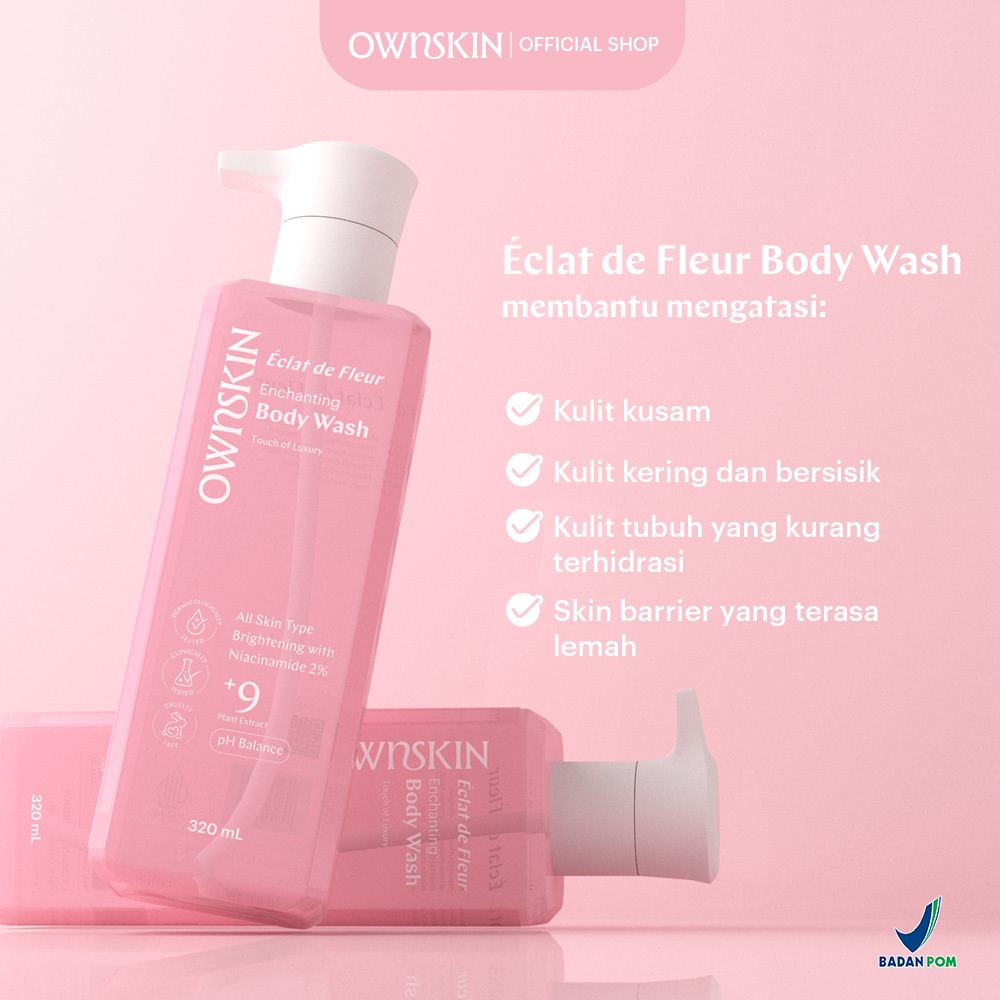 Jual OWNSKIN Eclat de Fleur Enchanting Body Wash 320 ml | Body Wash ...