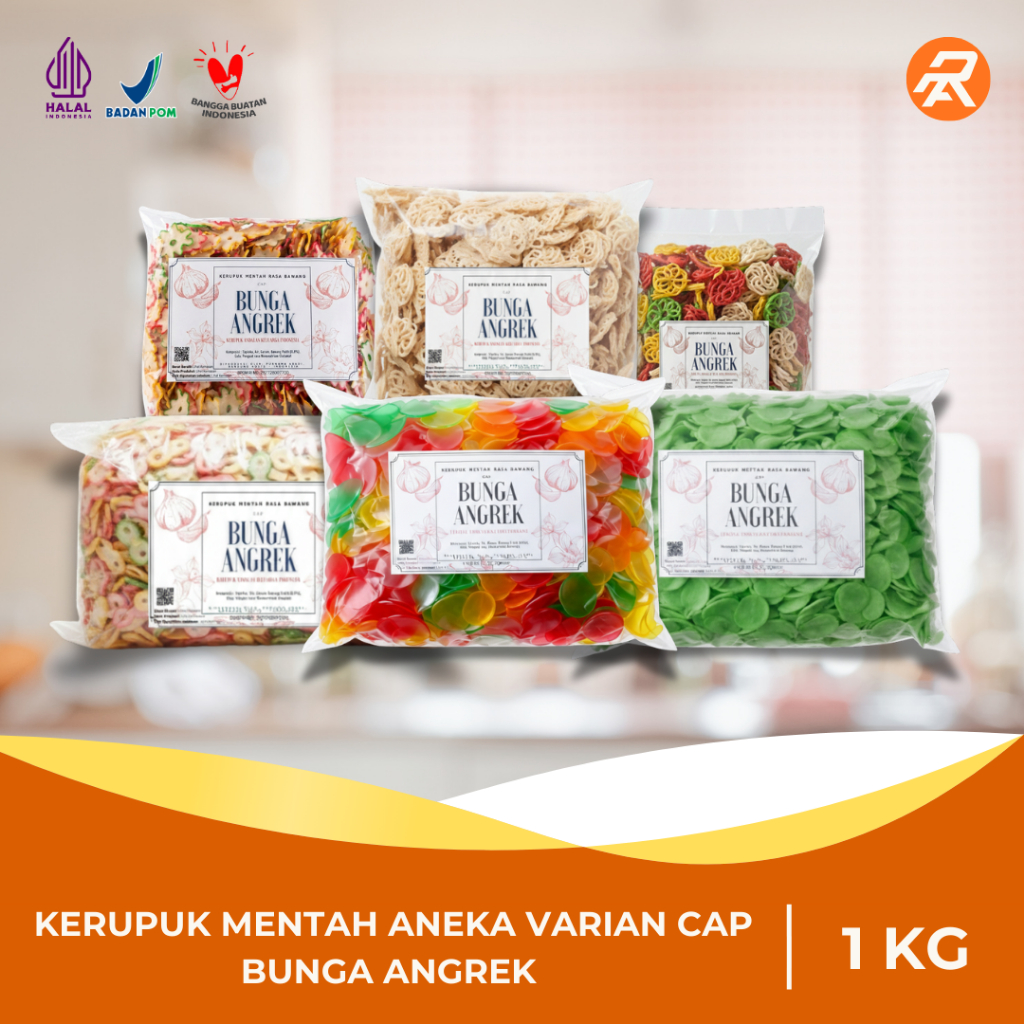 Jual Bunga Angrek Kerupuk Seblak Bawang Mentah Gurih Aneka Varian 1 Kg ...