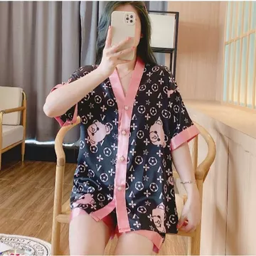 SS7 Pendek Setelan Baju Tidur Piyama Wanita Dewasa Satin Premium Lengan Pendek Celana Pendek