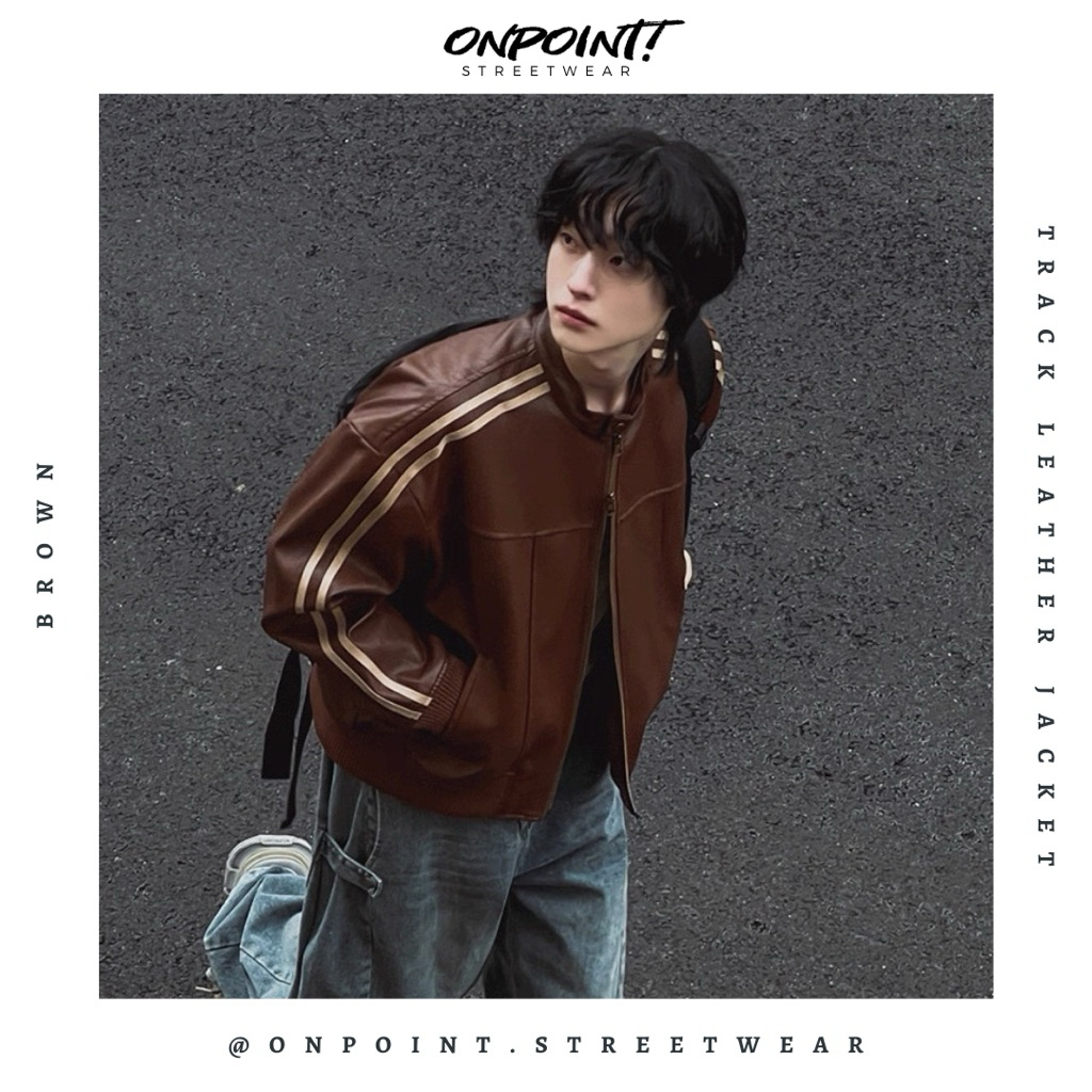 Jual [ONS BY ONPOINT] Track Leather Jacket - jaket denim jaket jeans ...