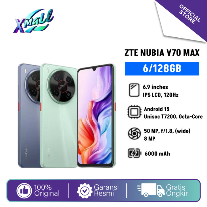 ZTE Nubia V70 Max RAM 6GB+6GB ROM 128GB 6.000 mAh 22.5W Fast Charging 50MP AI Tr