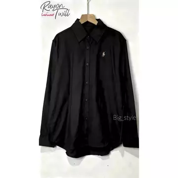 Blouse Wanita Leher V Logo Samping Kemeja Wanita V Korean Style Baju Wanita Lengan Balon Panjang