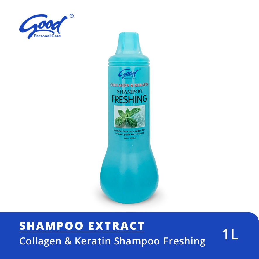 Jual Good Collagen&Keratin Shampoo Freshing 1 Liter | Shopee Indonesia