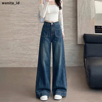 Baggy Pants Dewasa Kulot Jeans Wanita Celana Jeans Panjang Wanita