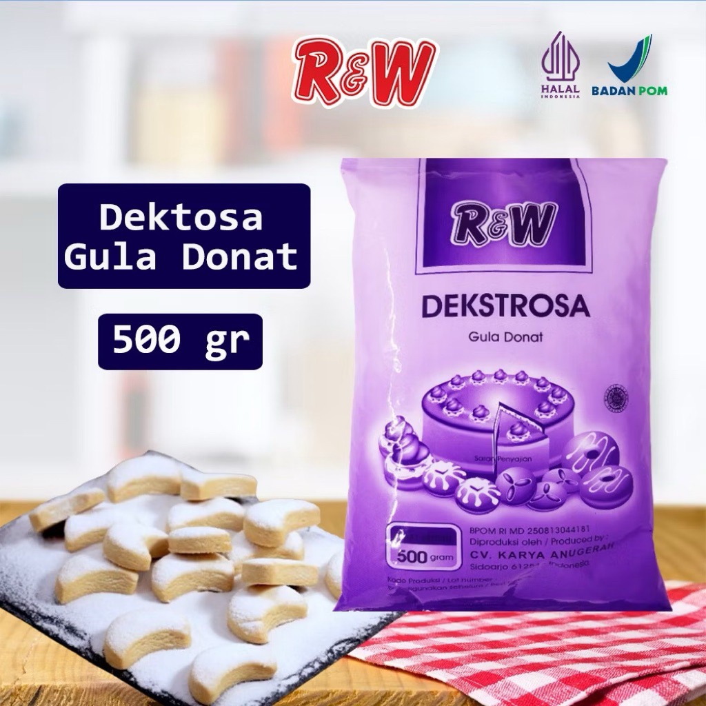 Jual Gula Halus Bubuk Tabur Dusting Donat Dektrosa Rajawali R&W RW 500 ...