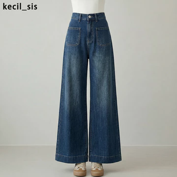 Highwaist Jeans Wanita Celana Panjang Wanita Celana Jumbo Korean Style Celana Kulot Straight