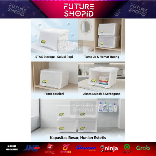 Jual Box Tumpuk Organizer Stax Storage Kotak Rak Serbaguna Lemari Susun ...