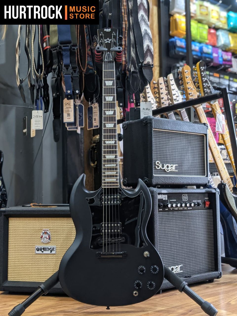 Jual RGS SG1 Black Doff Gitar Elektrik Original | Shopee Indonesia