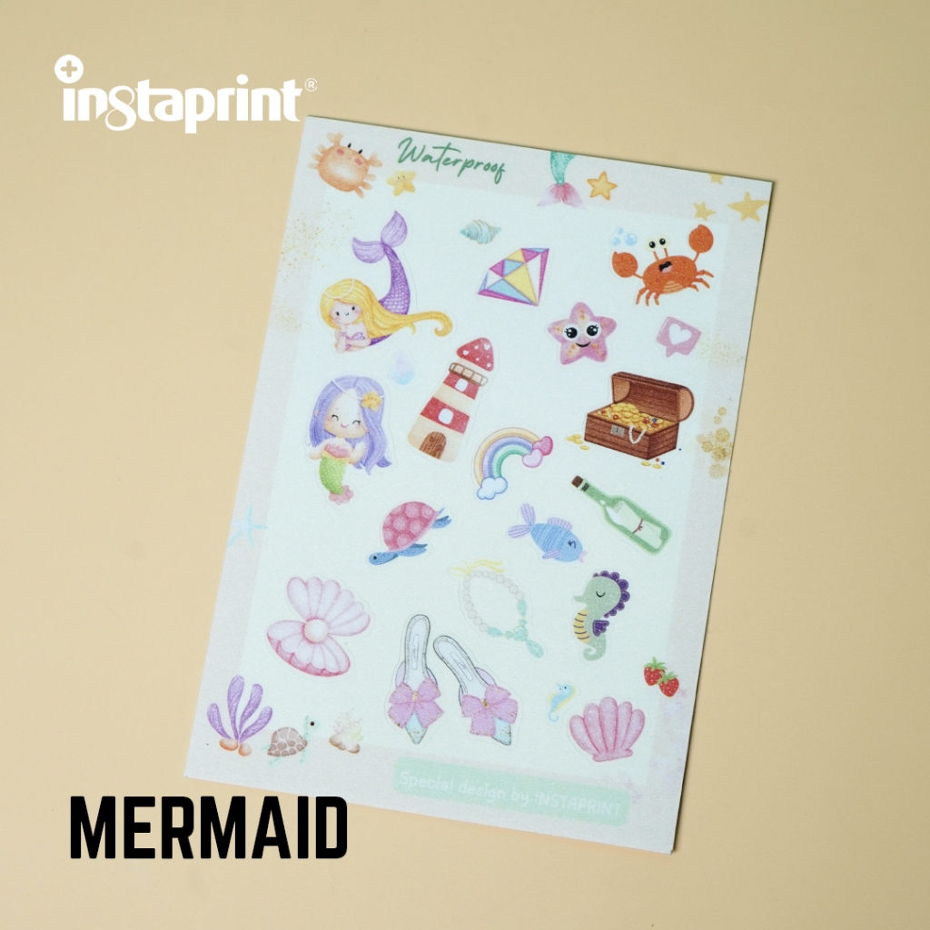 Jual Cetak Cutting Custom Sticker Glitter A6 I Sticker Pack Custom A6 ...