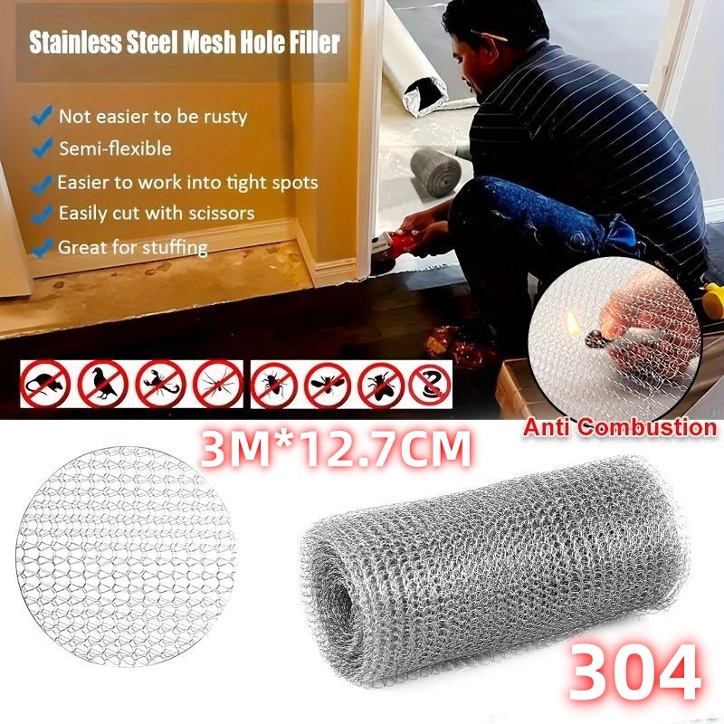 3M Tabung Kawat Stainless Steel 304 Pelindung Akar Tanaman Jaring Serbaguna Anti Hama Tikus Untuk Kebun & Perkebunan