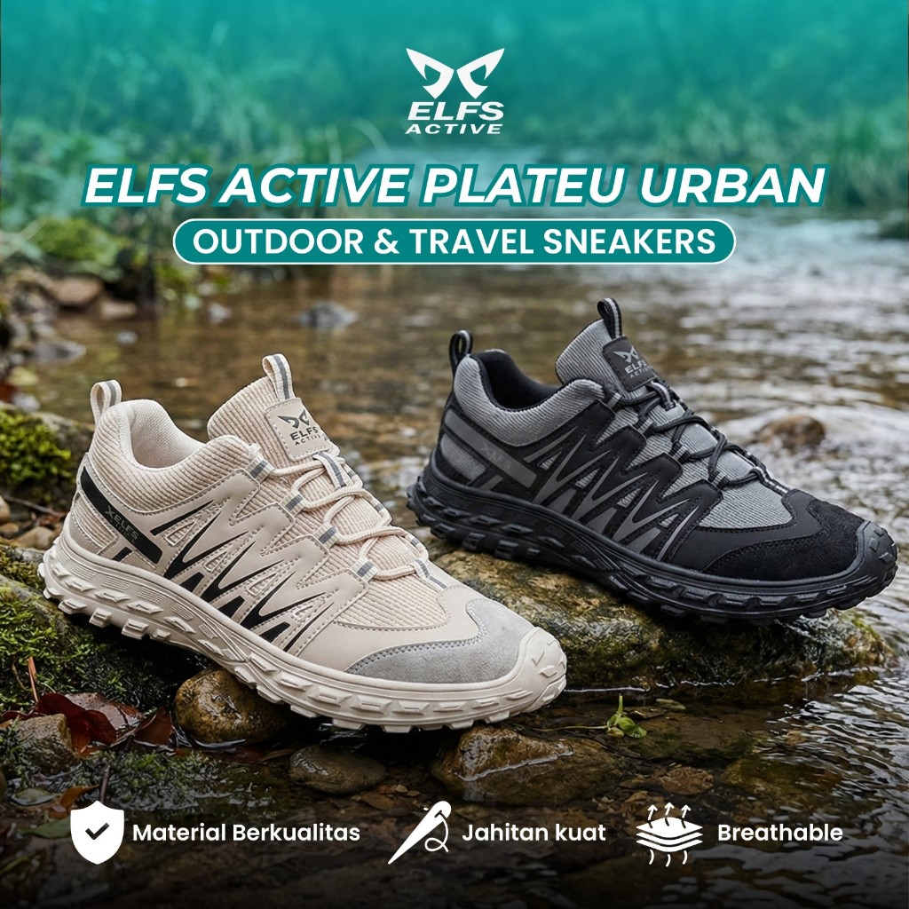 Elfs Active Plateau Urban Outdoor Sneakers | Sepatu Trekking Ringan Travelling Shoes
