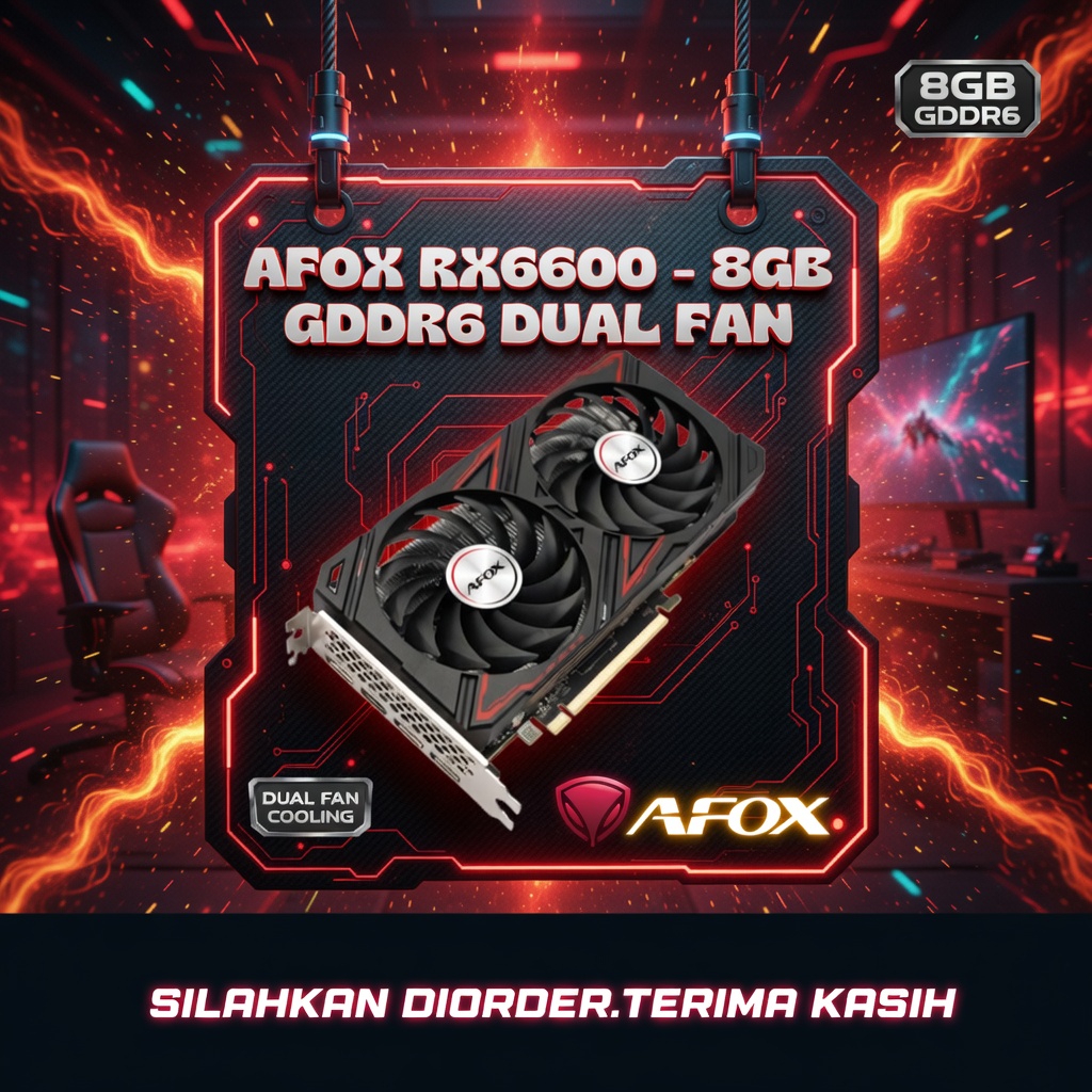 Jual Radeon RX6600 8GB DDR6 Dual Fan | AFOX Radeon Series | Vga Card ...