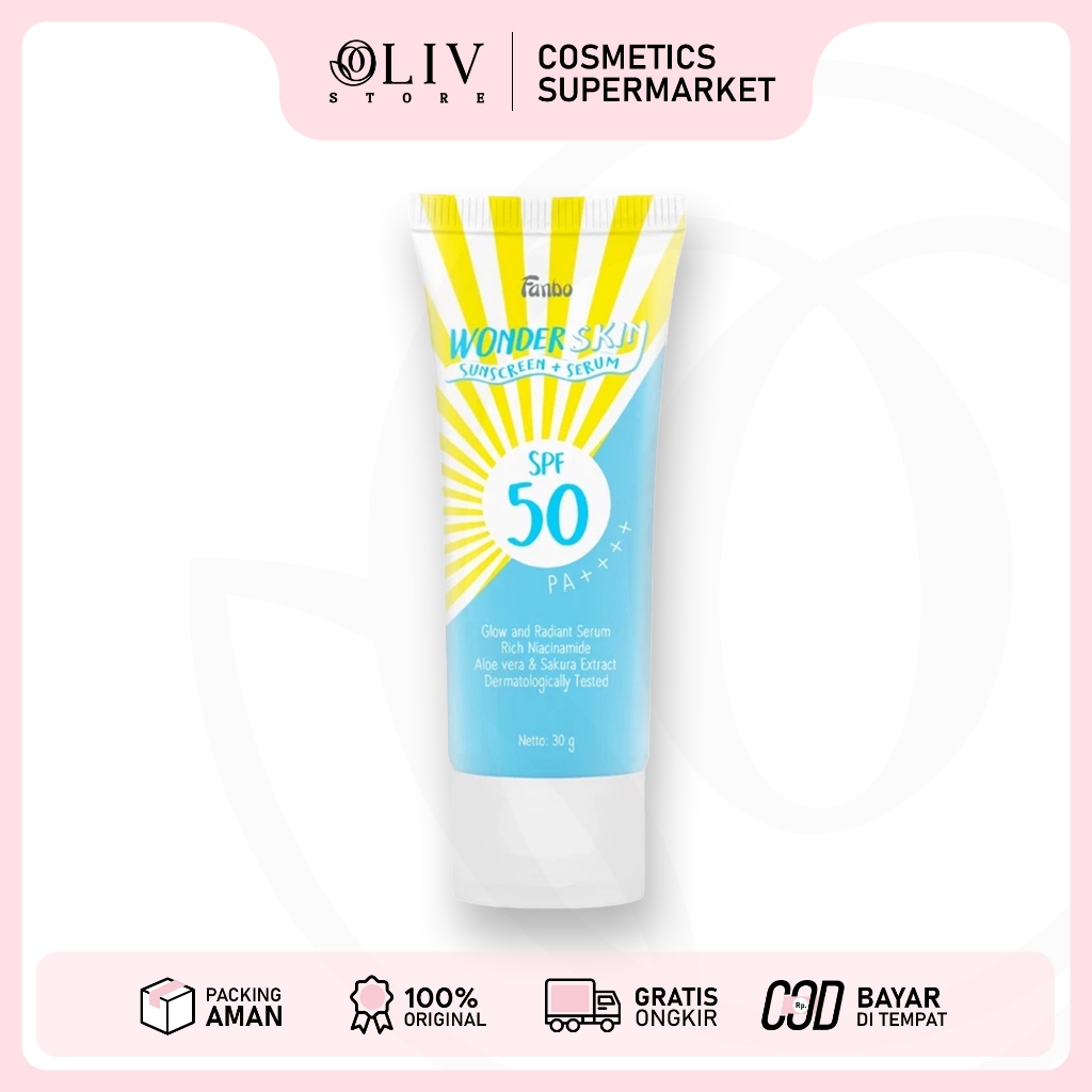 Jual Fanbo Wonder Skin Sunscreen & Serum - SPF 50 PA ++++ 30gr ...