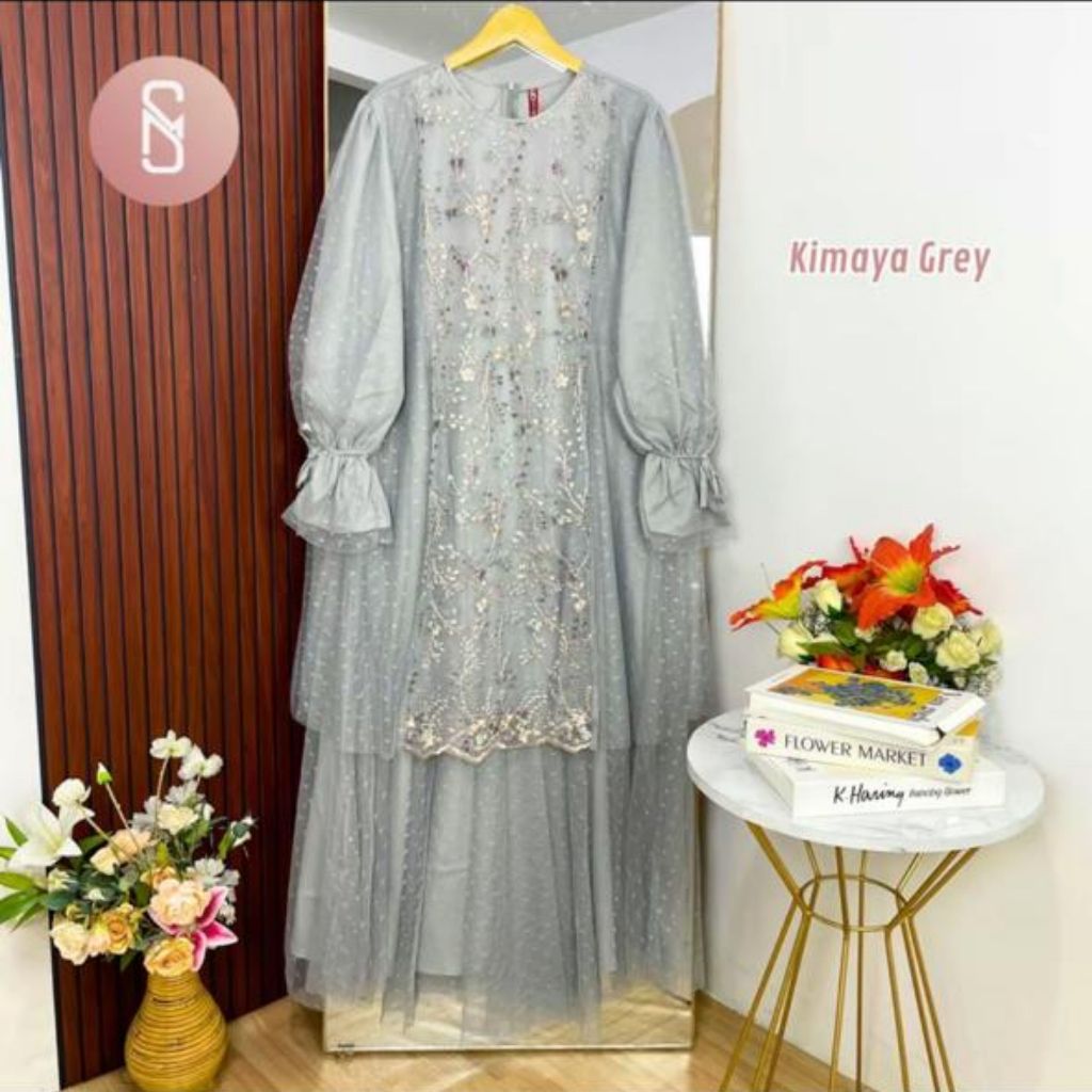 Jual Kimaya Myshawl Dress Pesta Gamis Brukat Syar'i Jumbo Brukat ...