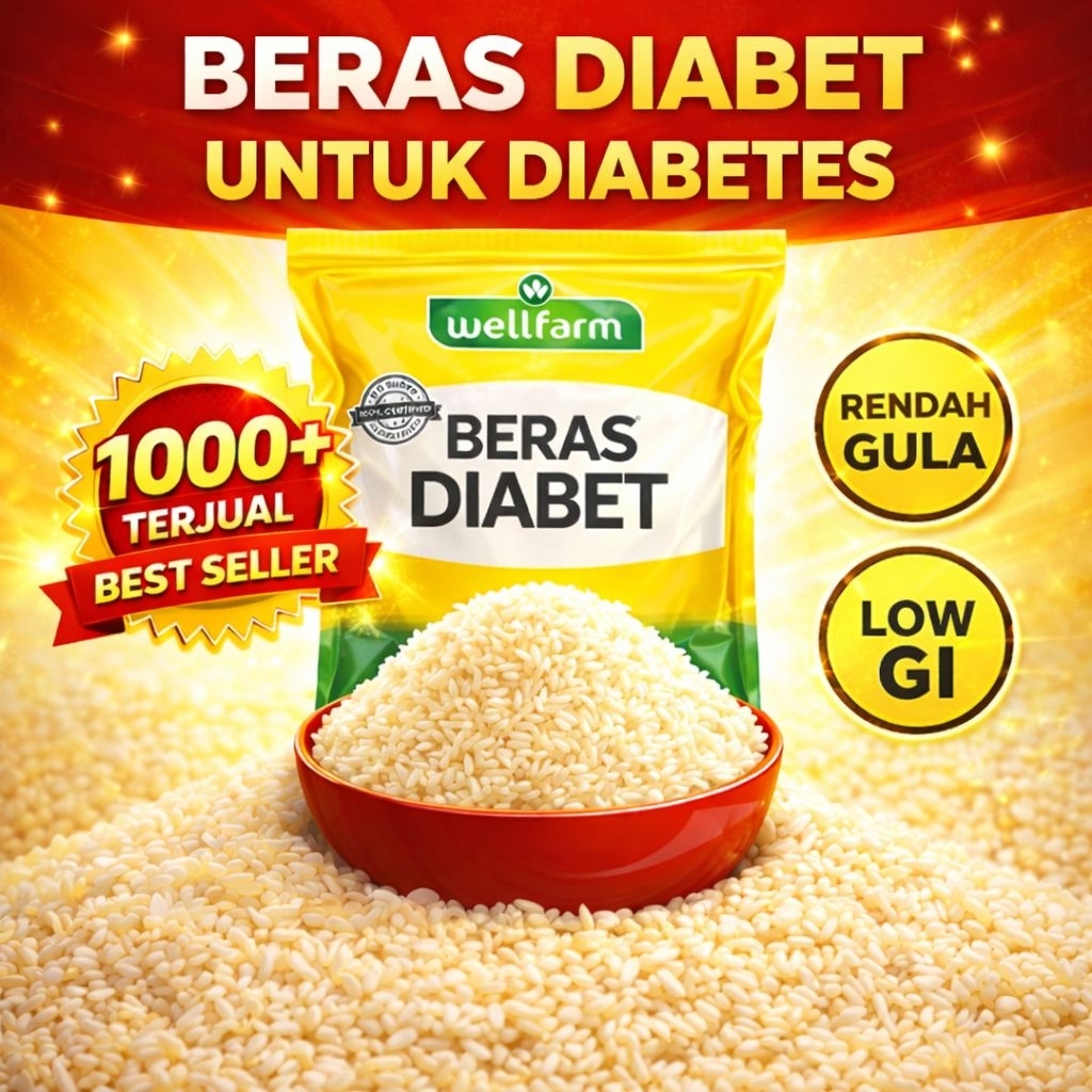 Jual Beras Diabet Low GI 5kg WellFarm Beras Diabetes Rendah Gula ...