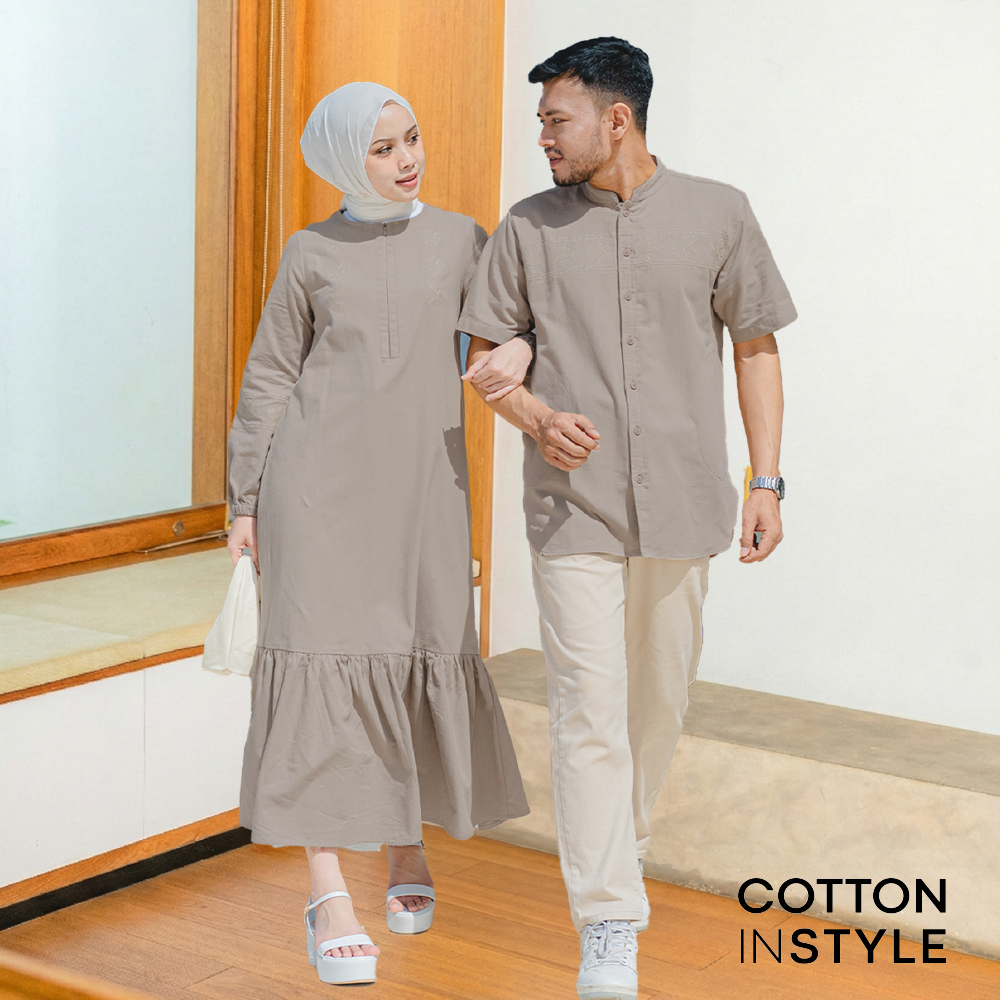 Cotton Instyle - Kalandra Kamila Sarimbit Lebaran Family Set Dress Tunik Wanita - foto 2
