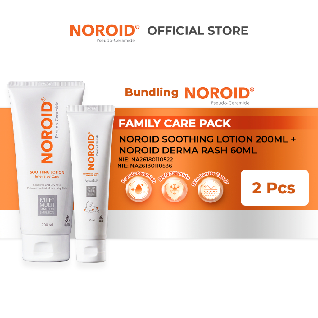 Jual Noroid Soothing Lotion - 200ml + Noroid Derma Rash Cream - 60ml ...