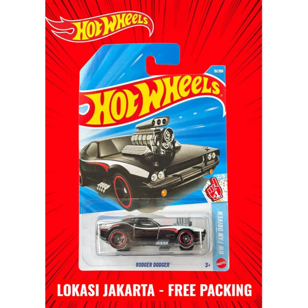 Jual Hot Wheels Rodger Dodger Hitam Lot F 2026 | Shopee Indonesia