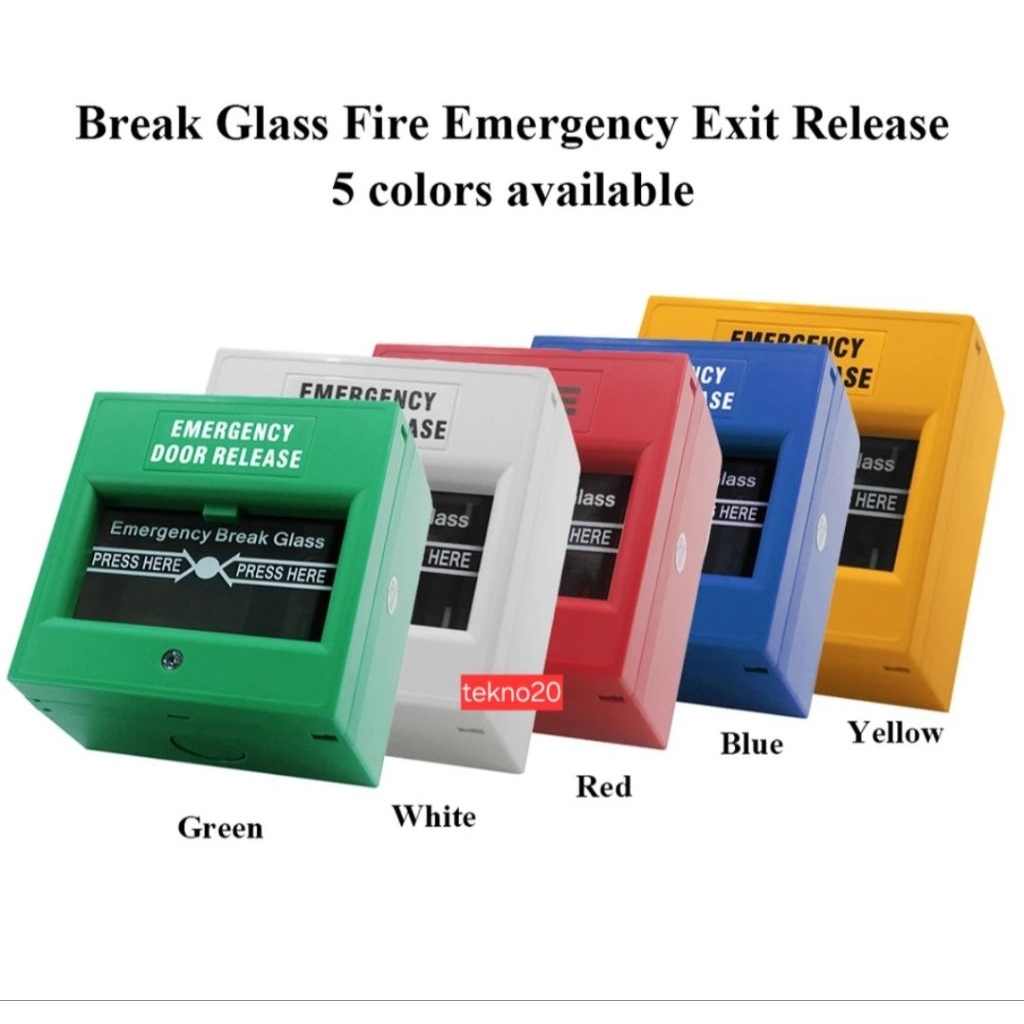 Jual Emergency Door Release Door Exit Breakglass Break Glass for Access ...