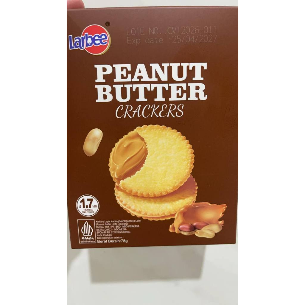 Jual Larbee Peanut Butter Crackers 78g matcha Latte Original CHoco ...