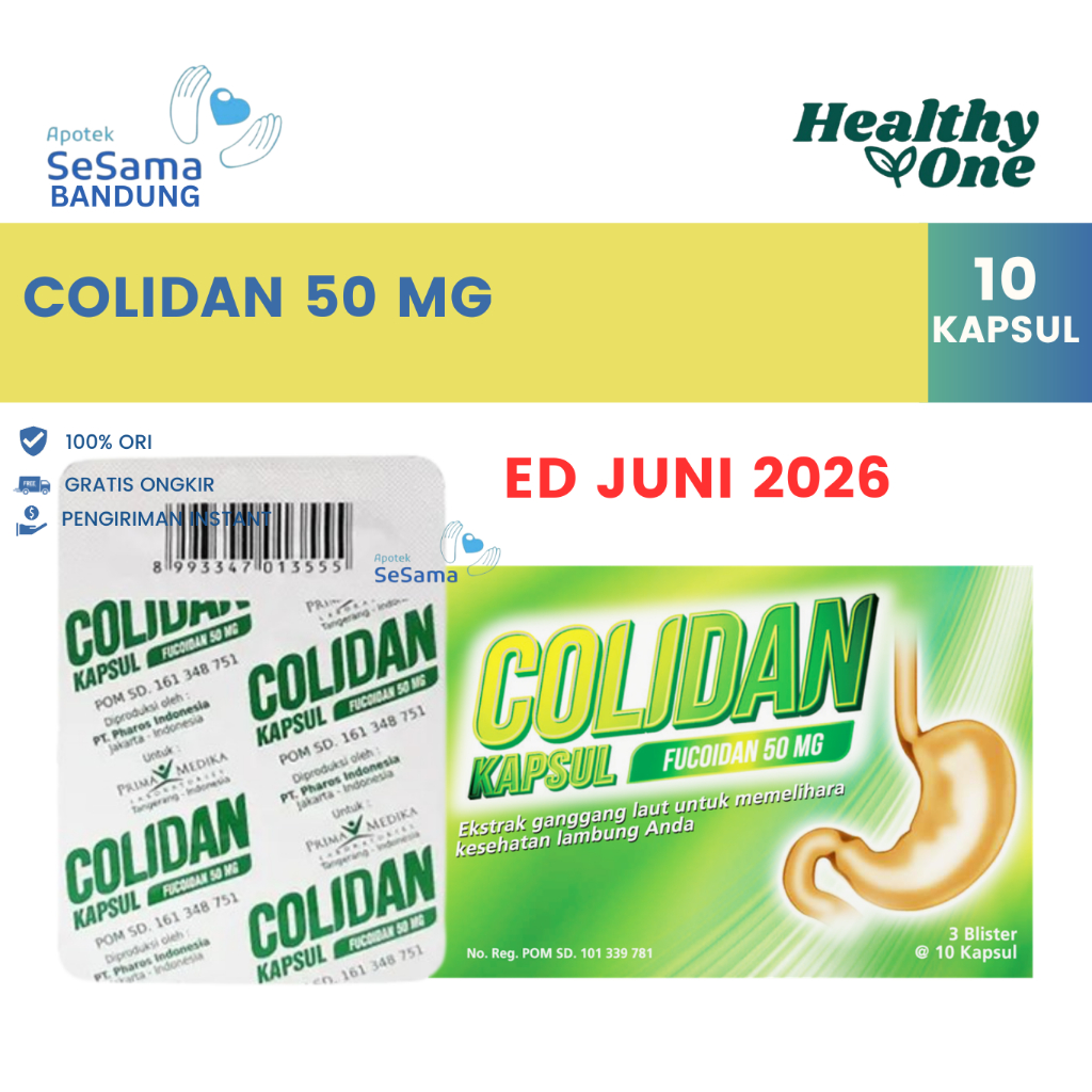 Jual COLIDAN FUCOIDAN 50MG, 1 BLISTER ISI 10 KAPSUL | Shopee Indonesia