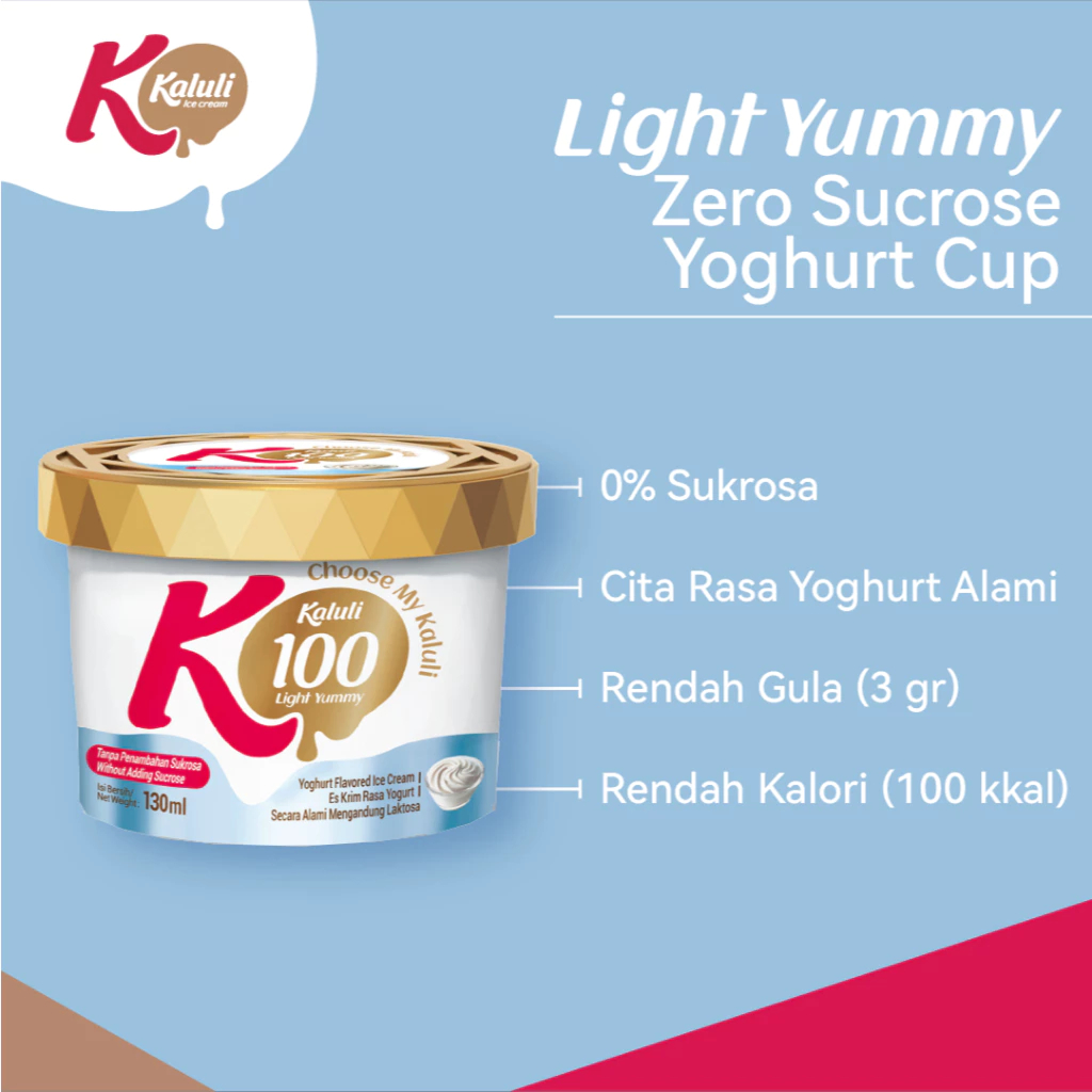 Jual Kaluli Zero Sucrose Yoghurt Cup (1 pcs) - Low Fat Low Calorie Ice ...