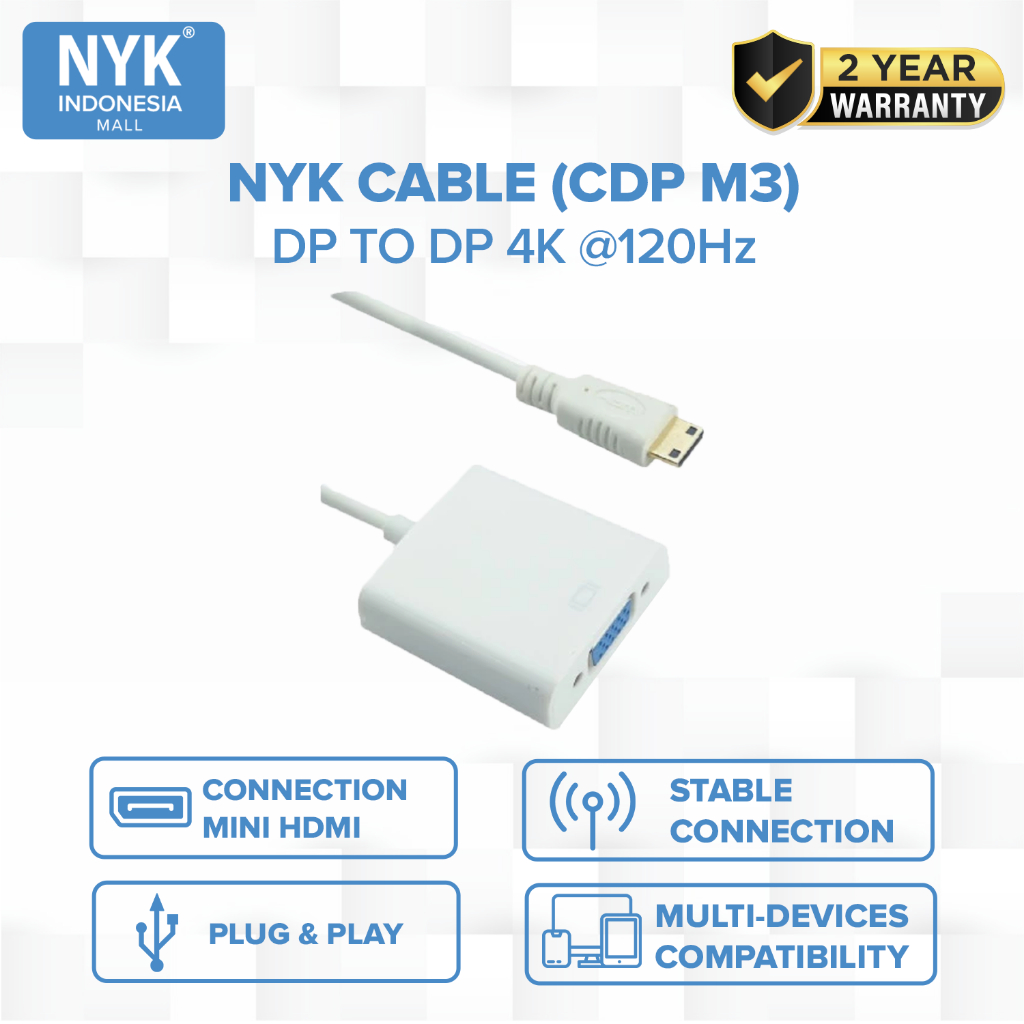 NYK Converter Cable Mini HDMI TO VGA COD