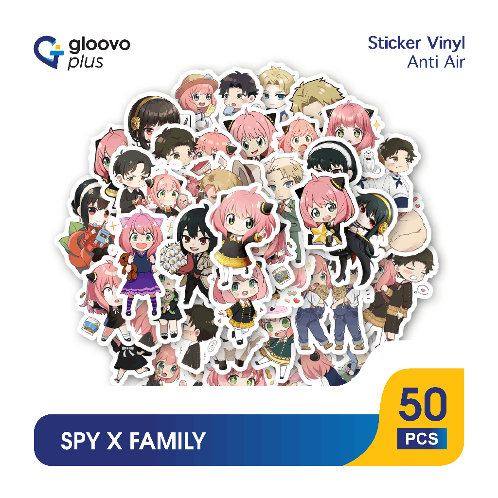 Jual Sticker Pack Aesthetic Anti Air SPY X FAMILY Tipe 1 - 50 PCS Motif ...