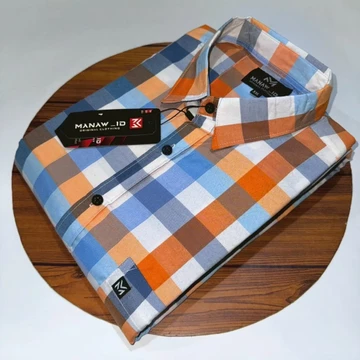 Kemeja Pria Lengan Pendek Motif Katun 027